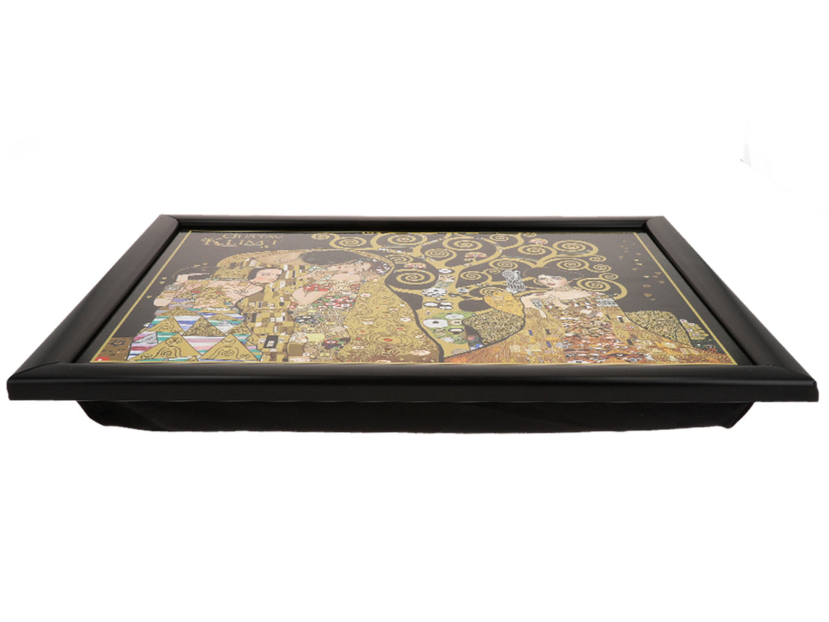 Suport pentru laptop G. Klimt, Colaj (CARMANI) cu posibilitate de personalizare prin gravură, ideal pentru cadou, dimensiuni 30.5x40.5cm, elegant și comod pentru lucrul pe genunchi