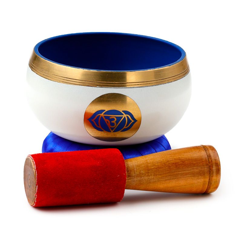 Bol cântător, chakră albastră, posibilitate de personalizare prin gravură, diametru 10 cm, înălțime 5 cm