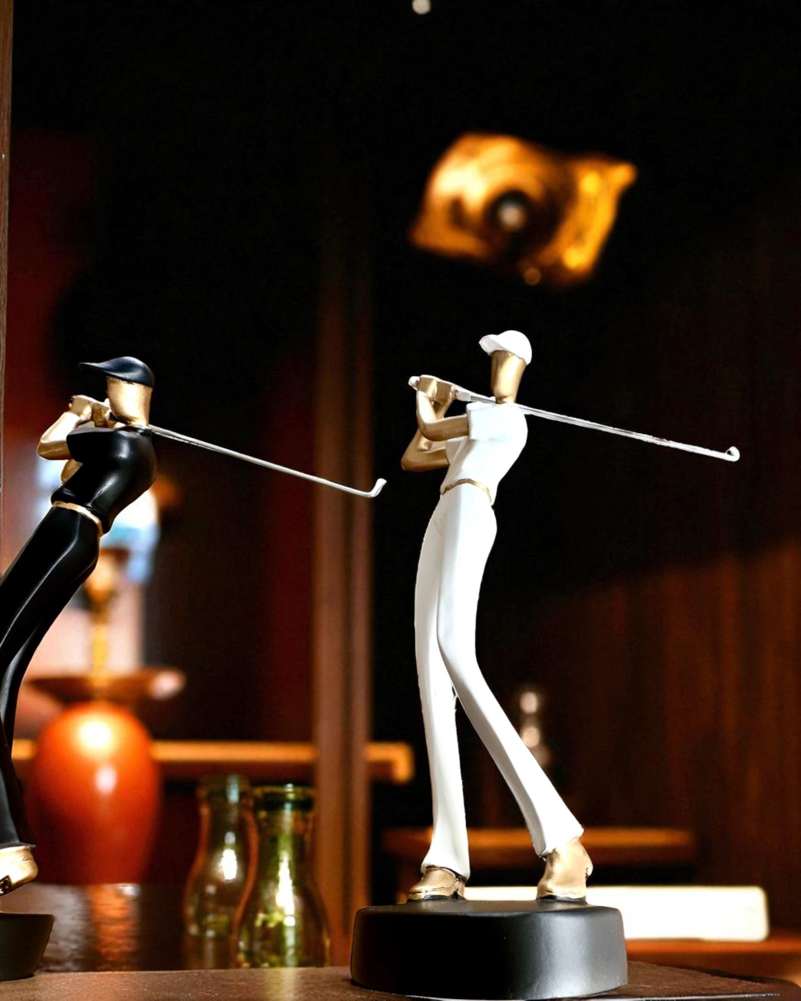 Figurină de jucător de golf „Swing Elegance”, 24 cm înălțime, decorativă cu posibilitate de gravare pentru cadou