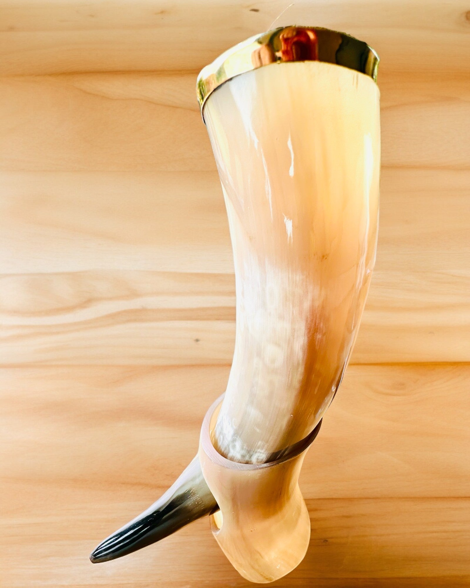 Cana din Corn "Viking Valor" - Gravură Manuală, Calitate Premium - 4 variante disponibile