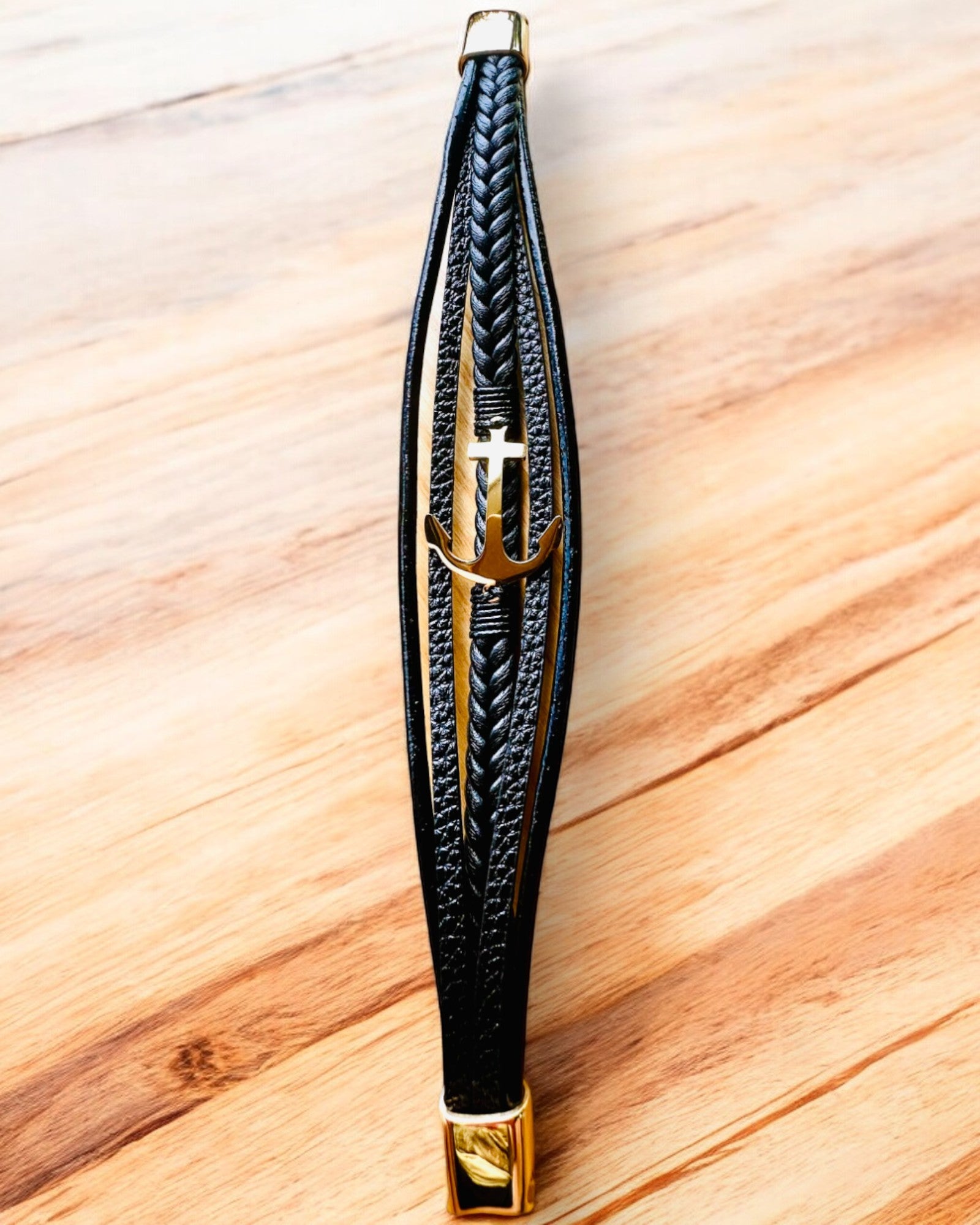 Brățară bărbătească Ancoră a Eleganței cu opțiune de gravare pentru cadou