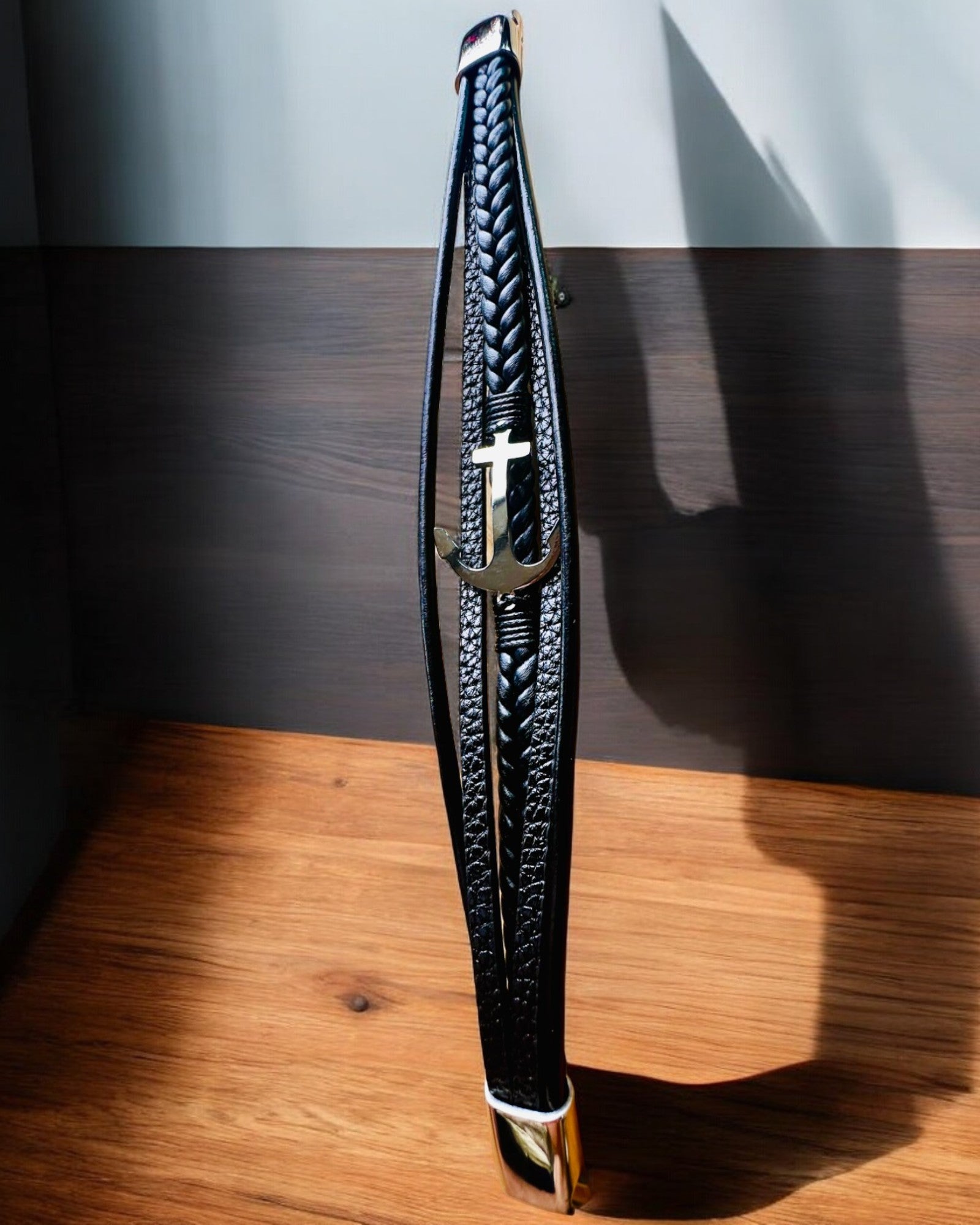 Brățară bărbătească Ancoră a Eleganței cu opțiune de gravare pentru cadou