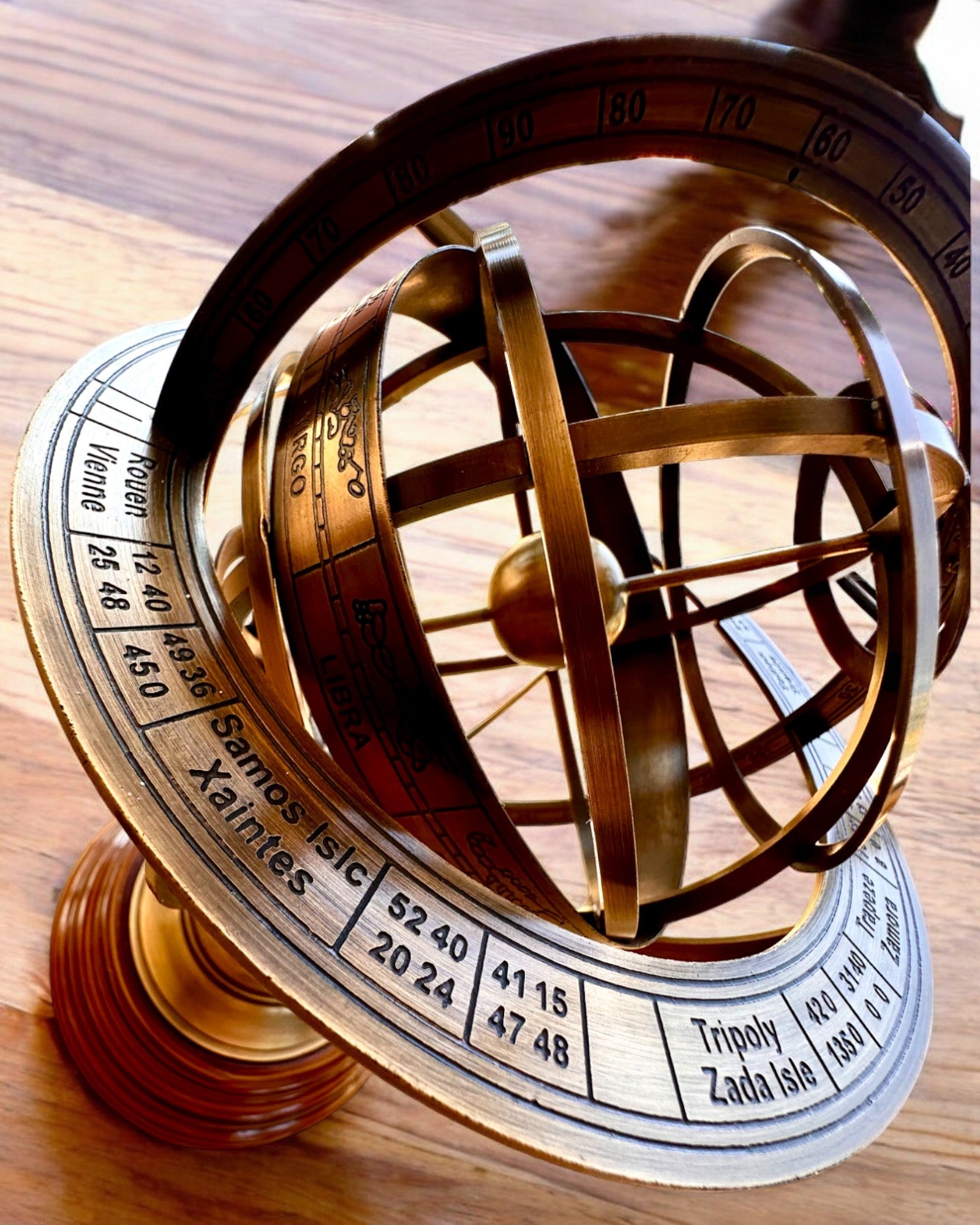 Astrolabium Artis 2 - 30 cm înălțime, Realizat Manual cu Opțiune de Gravare, decorațiune pentru birou, premium