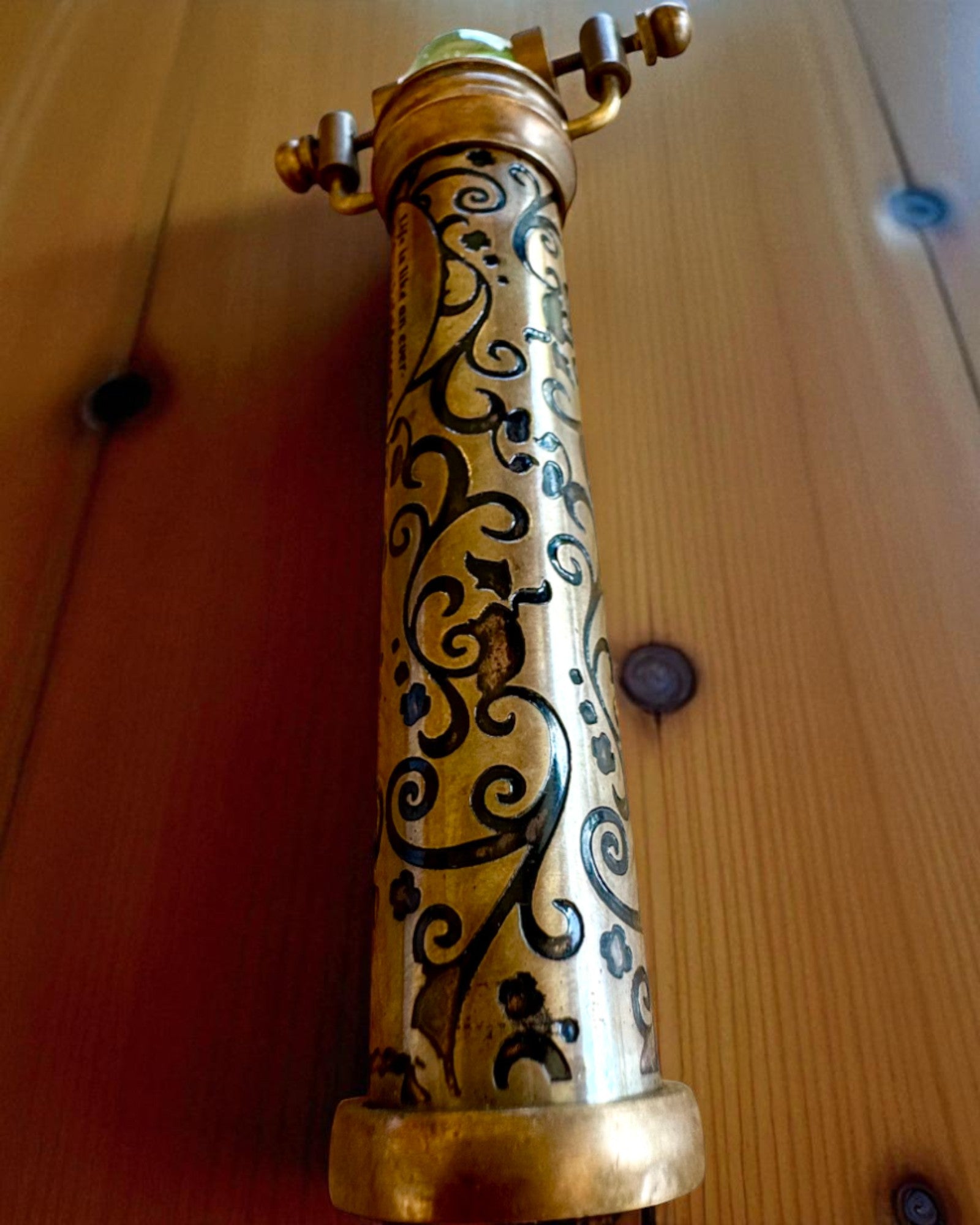 Caleidoscop Vintage „Emerald Dreams”, 15 cm – lucrat manual, cu posibilitatea de personalizare prin gravură, ideal cadou