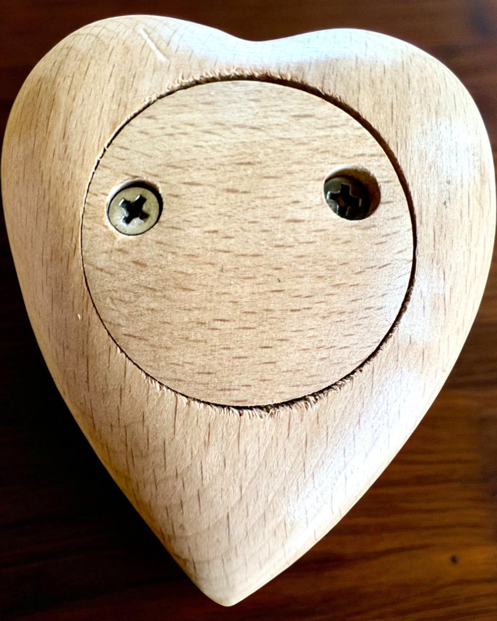 Drewniane serce, 9 cm szkatułka na Sekretne Uczucie, możliwość personalizacji grawerem na prezent
