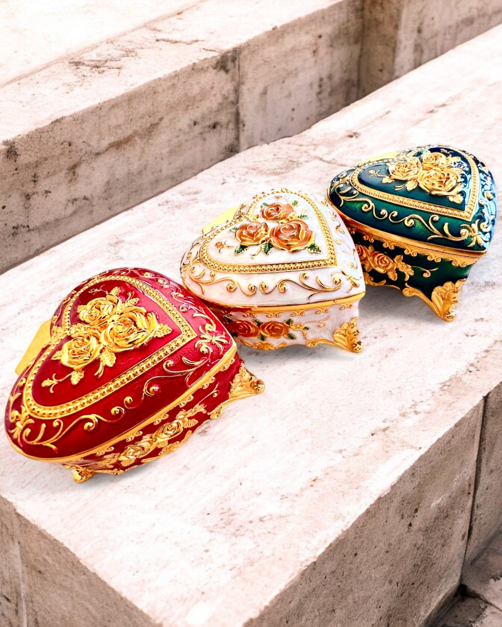 Cutie de bijuterii "Royal Elegance" - cu opțiune de gravare pentru cadou, 3 variante disponibile