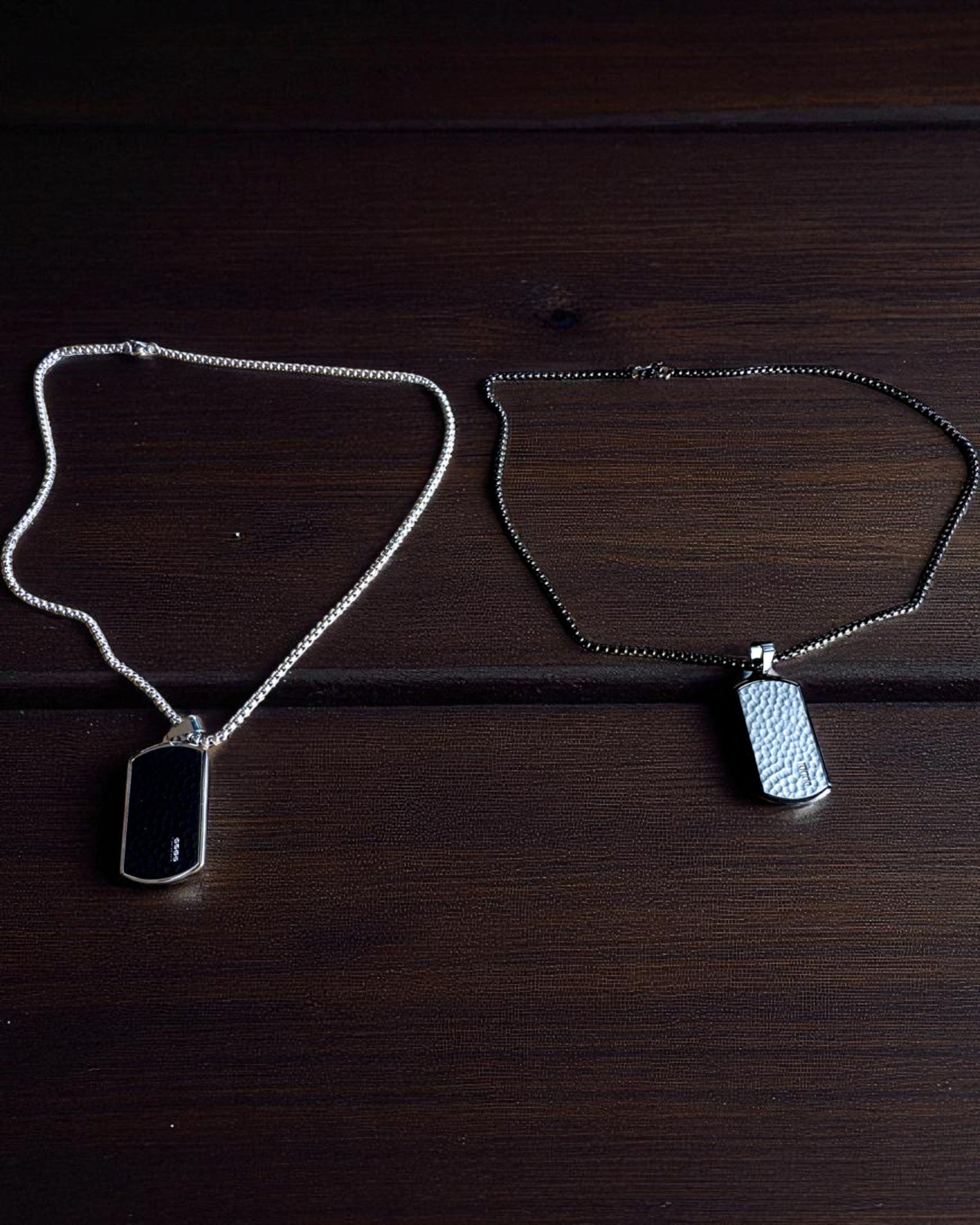 Colier bărbătesc Dog Tag „SteelVision” – oțel inoxidabil, 15 variante, personalizare cu gravură