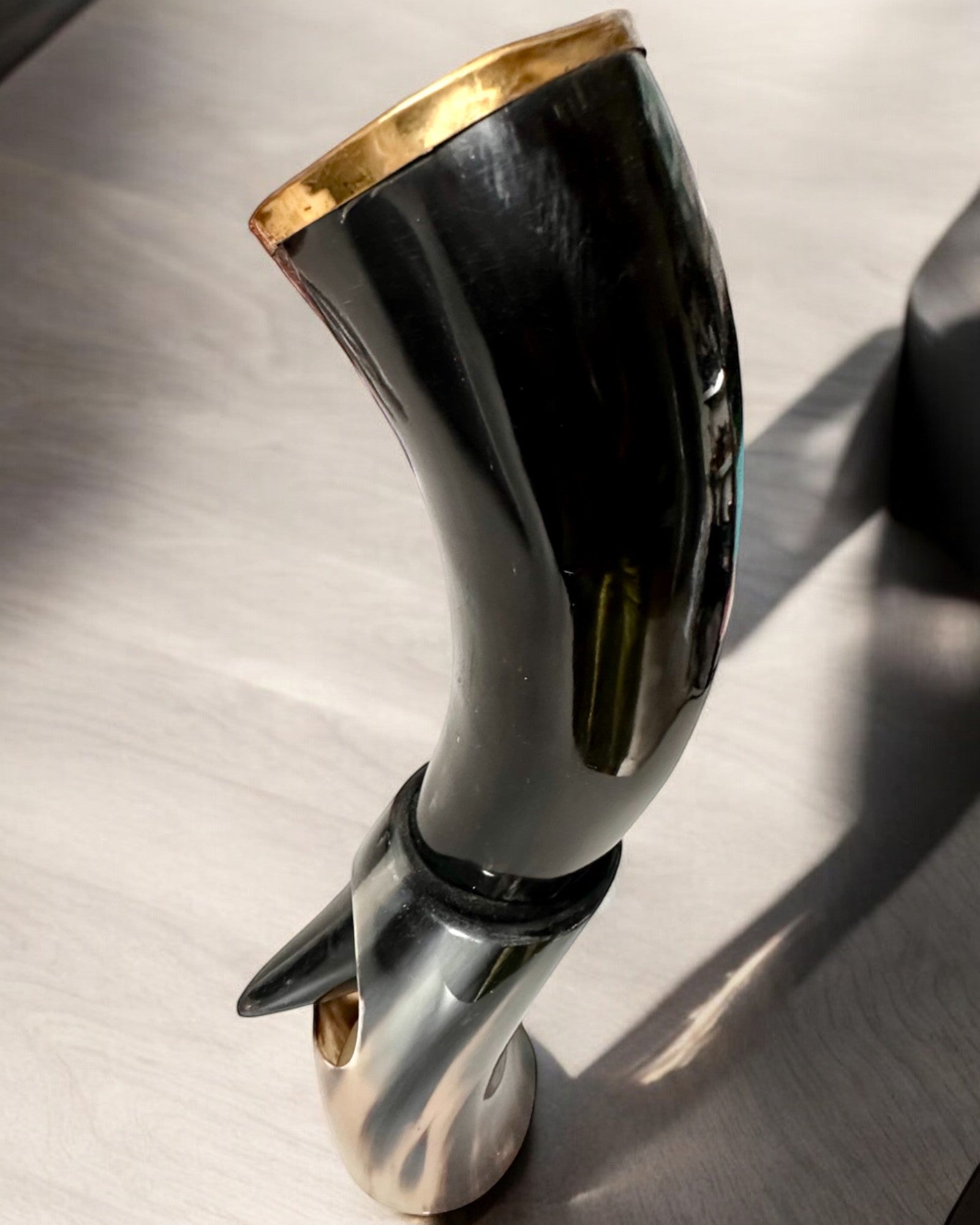 Cana din Corn "Viking Valor" - Gravură Manuală, Calitate Premium - 4 variante disponibile