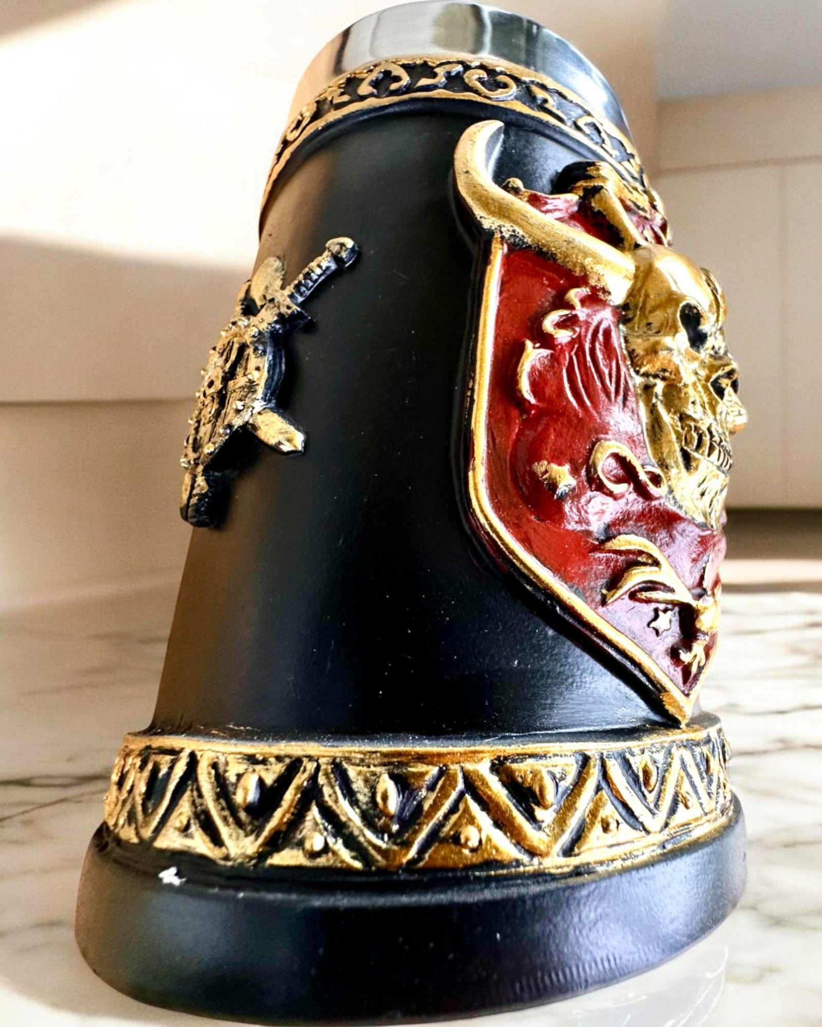 Karnawałowy Kufel Wojownika - 600 ml, 16 cm înălțime, posibilitate de personalizare cu gravură pentru cadou