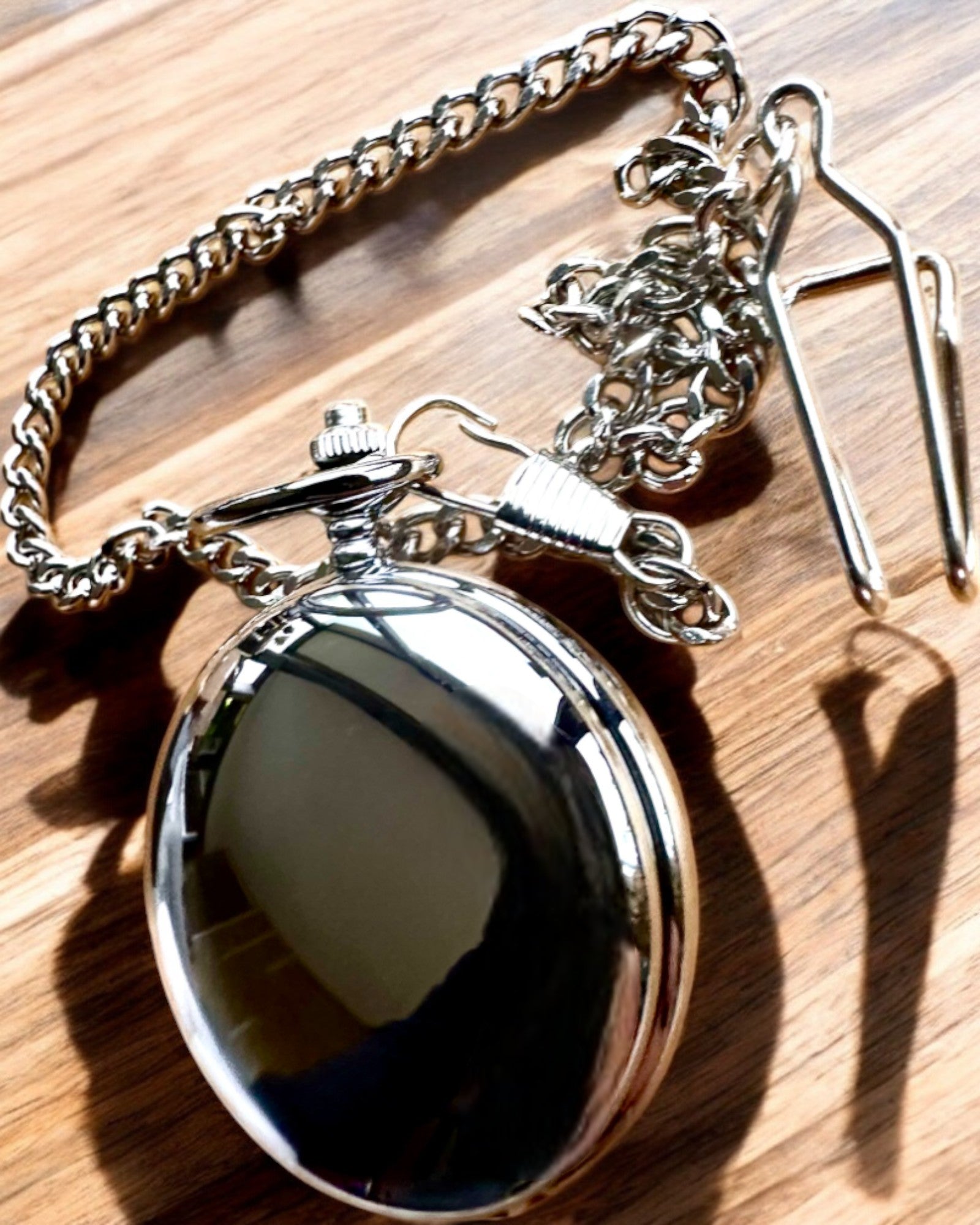 Ceas de buzunar mecanic clasic cu capac dublu, manual, culoare argintie