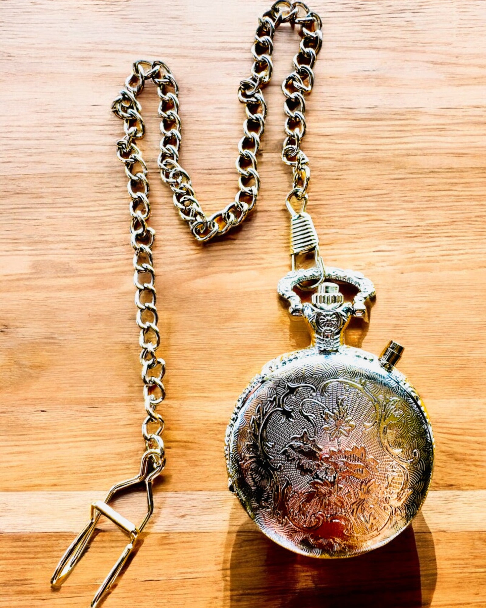 Ceas de buzunar „Motocyklowy Elegancik 2” – Gravură pentru cadou, 3 variante de culoare