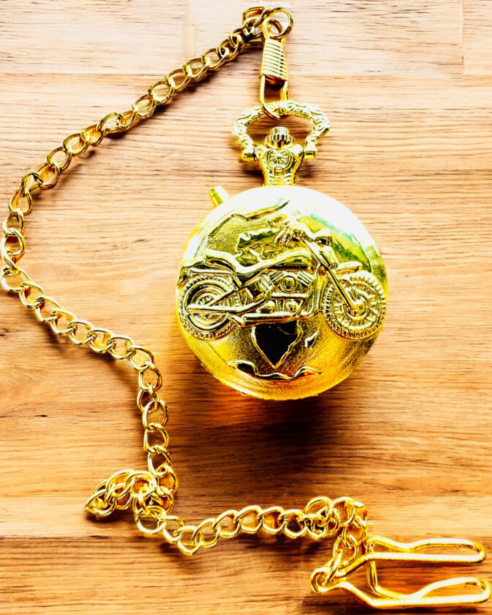 Ceas de buzunar „Motocyklowy Elegancik 2” – Gravură pentru cadou, 3 variante de culoare