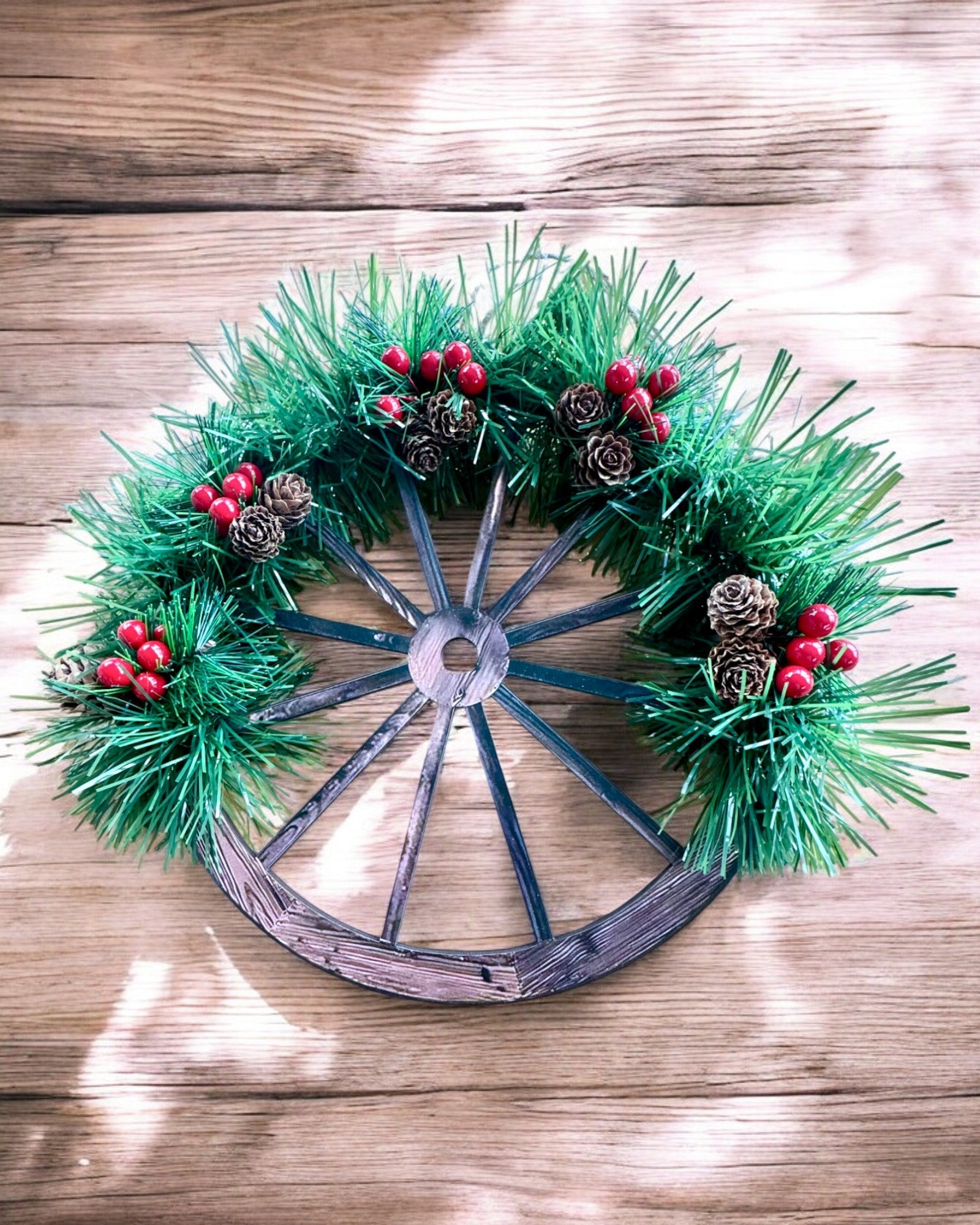 Set Decorativ 3 x Cercuri de Crăciun „Steaua Veselă” - posibilitate de personalizare cu gravură pentru cadou