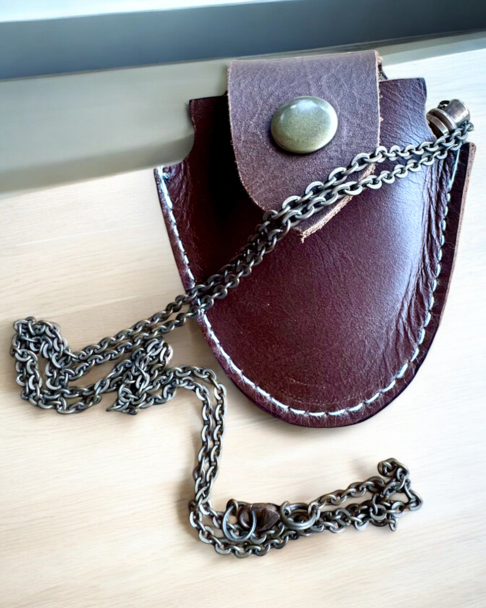 Aspect Vintage - Lentilă de Sticlă cu Lupă cu Etui din Piele, posibilitate de personalizare cu gravură