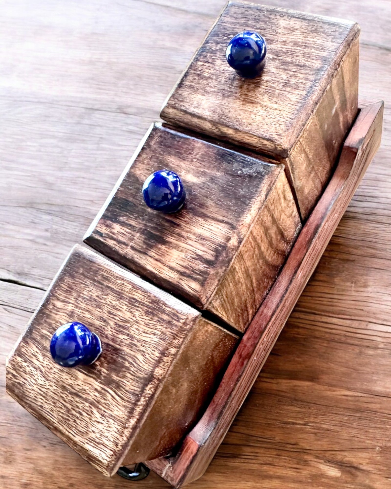 Set Royal Trio – Ceai, Cafea, Zahăr din lemn Shisham, lucrat manual, cu opțiune de gravare pentru cadou