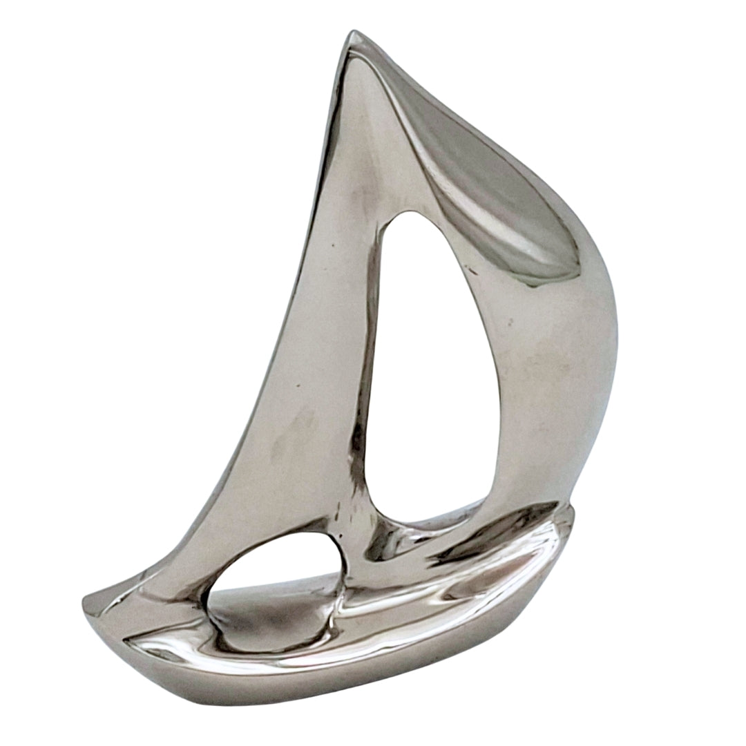 Iaht elegant argintiu din aluminiu 12,5 cm, cu posibilitate de gravare