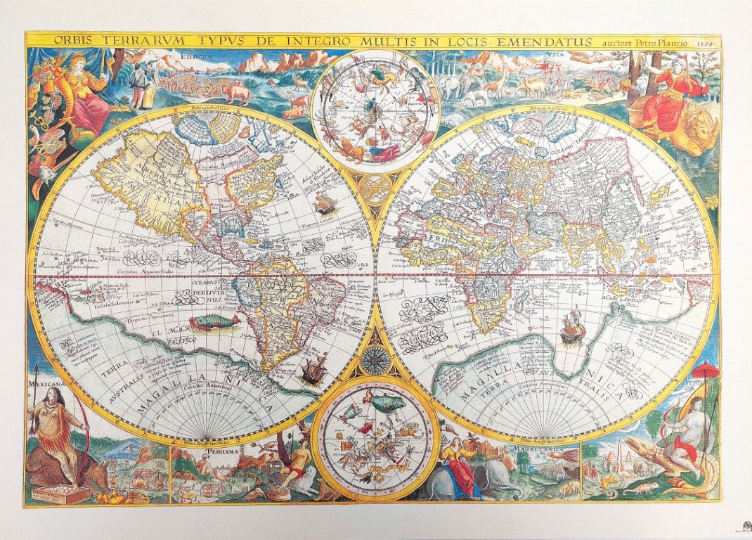 Harta lumii Orbis Terrarum 1594