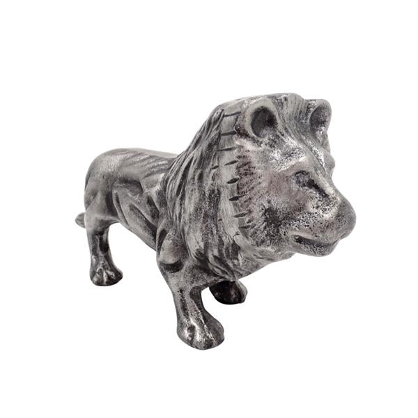 Figurină decorativă LEO din aluminiu de culoare argintie, gravură personalizată