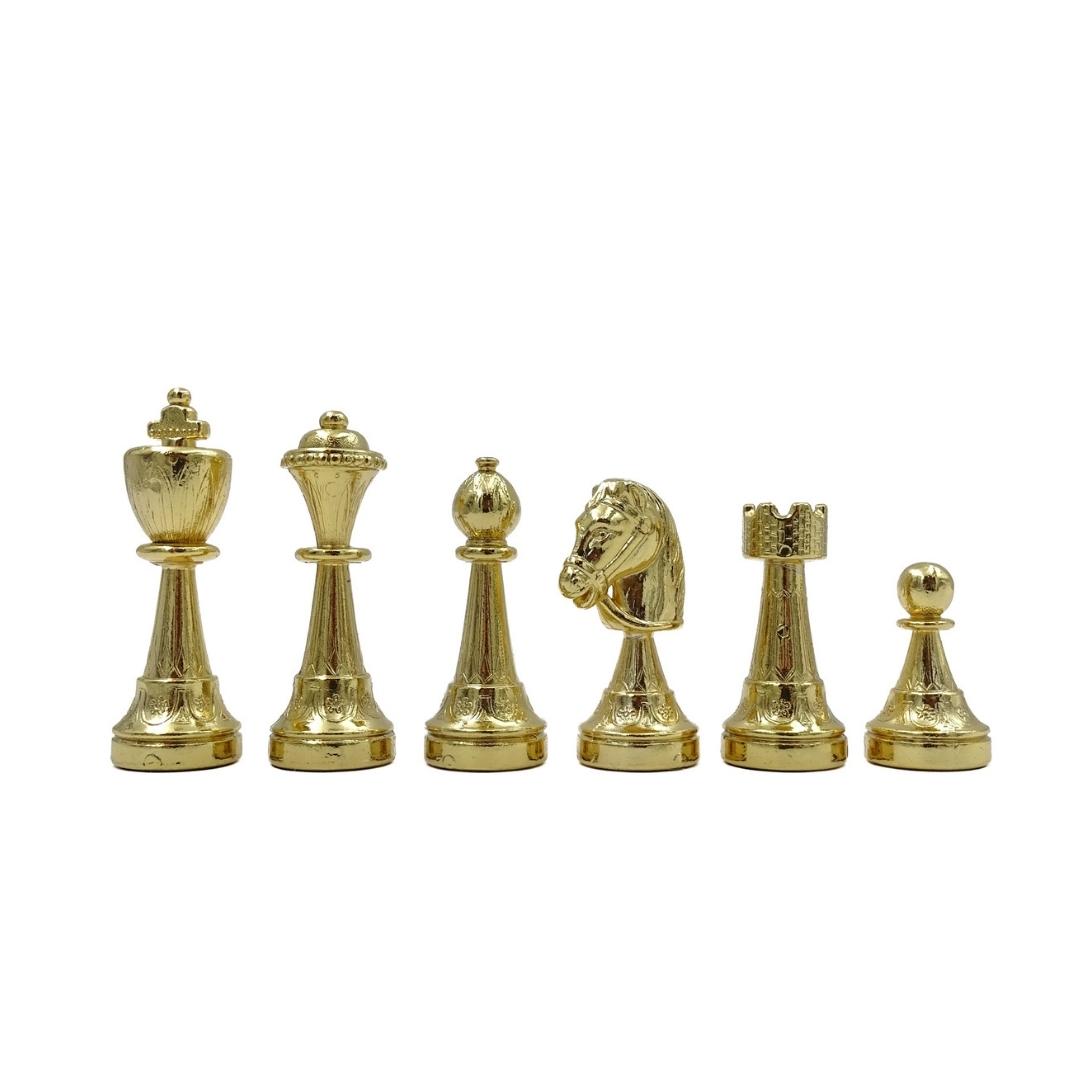 Șah exclusiv Italfama din metal placat cu aur 53x53 cm cu posibilitate de personalizare prin gravură