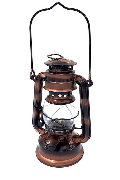 Stylowa Lampa Naftowa Żeglarska Retro DT245F z Możliwością Personalizacji Grawerem, Idealna na Prezent, Wykonana z Szkła i Blachy, Wysokość 19 cm, Marynistyczny Design