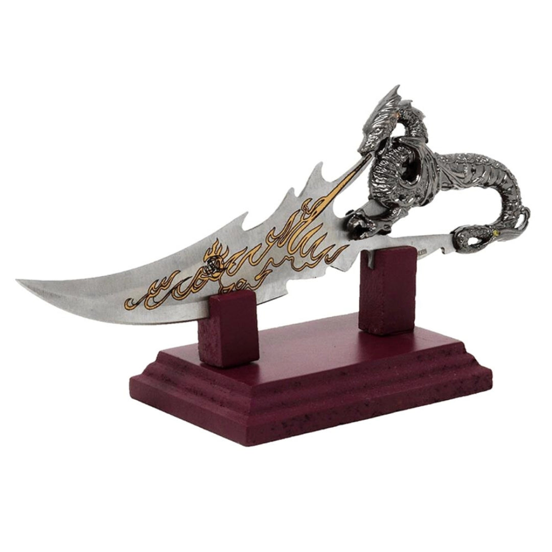 Pumnal decorativ dragon 19 cm, cu posibilitate de personalizare prin gravură