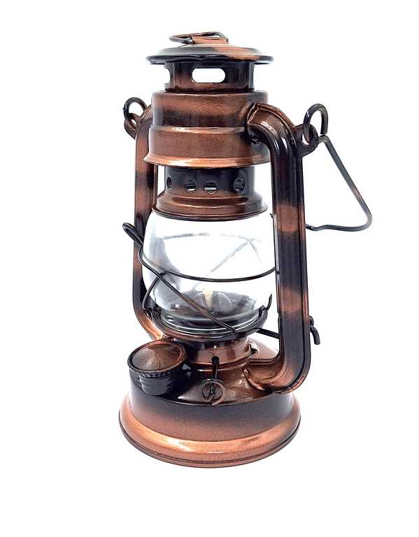 Lampă cu petrol marinărească retro elegantă DT245F, cu posibilitate de personalizare prin gravură, ideală pentru cadou, realizată din sticlă și tablă, înălțime 19 cm, design nautic