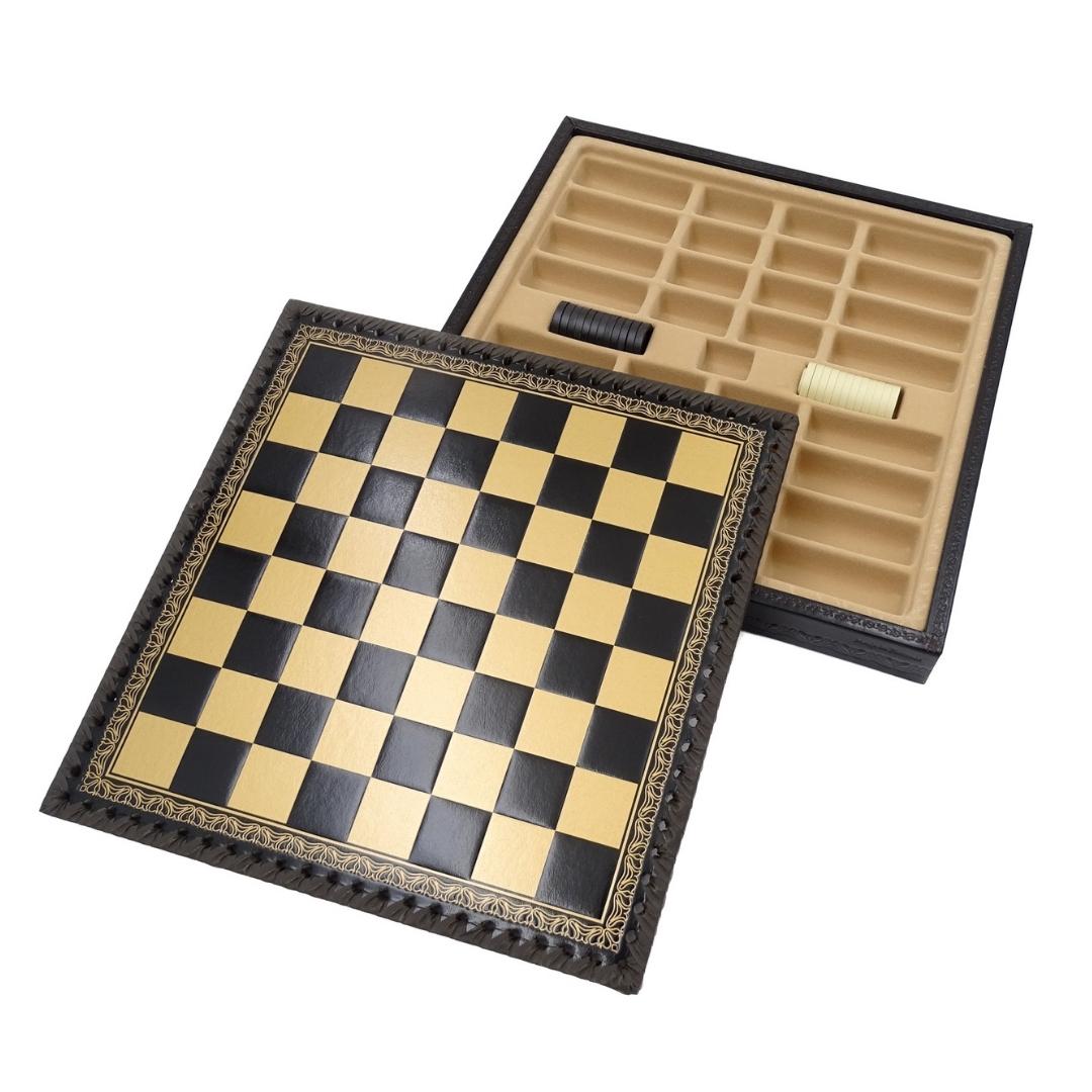 Șah exclusiv din alamă Italfama 28x28 cm cu personalizare prin gravură