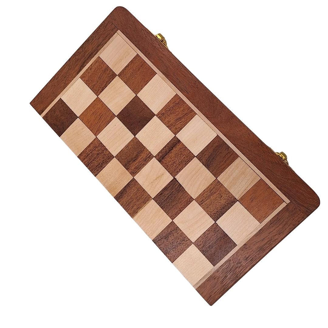 Șah magnetic din lemn 30x30cm pliabil G614 cu gravură