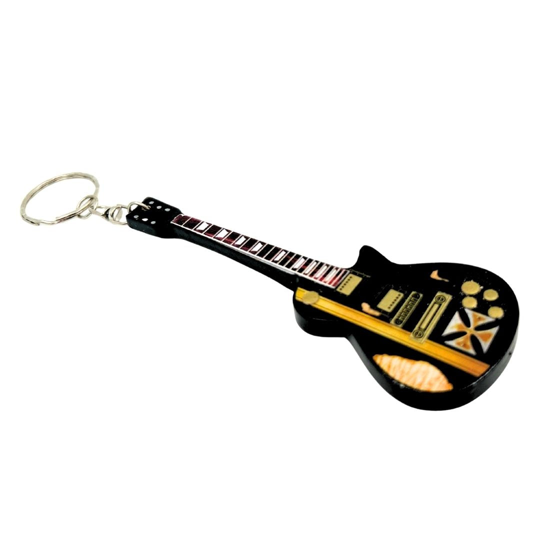 Breloc chitară Metallica James Hetfield Iron Cross cu posibilitate de personalizare prin gravură