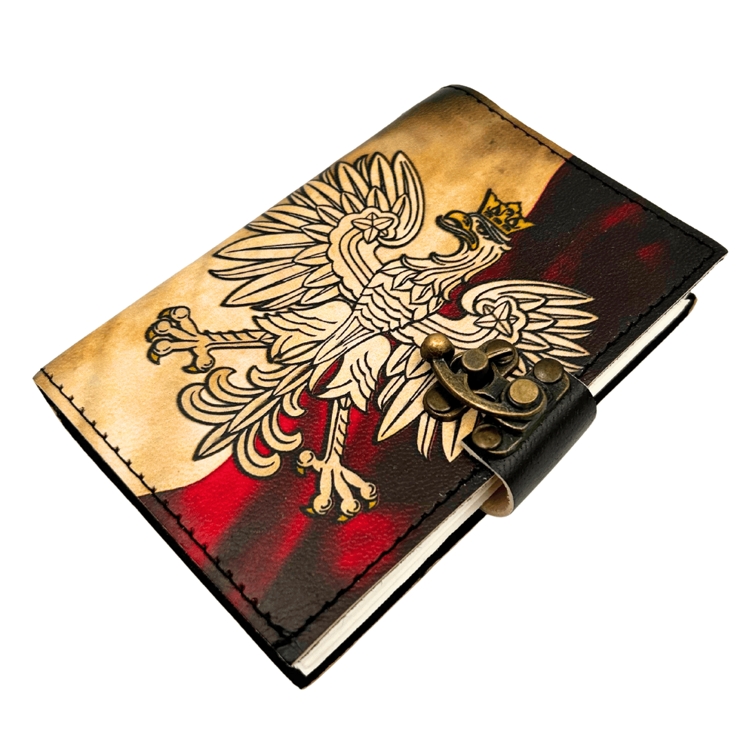 Notes Skórzany Pamiętnik Polski Orzeł Patriotyczny z Grawerem