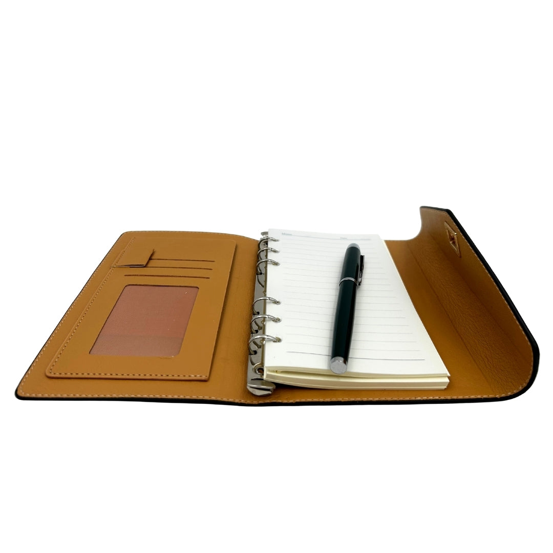 Set cadou elegant cu gravură personalizată - carnet din piele A6 cu pix de înaltă calitate în cutie de cadou luxoasă