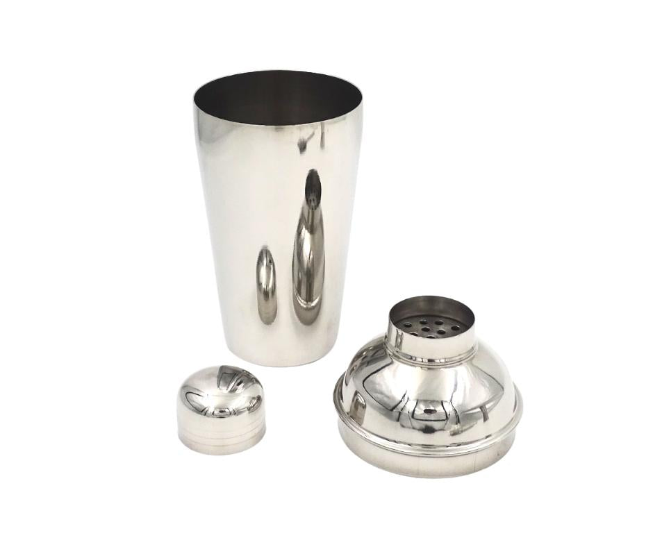 Set de barman Steel, 3 piese, cu posibilitate de personalizare prin gravură - shaker 750 ml, jigger 15/30 ml, strainer - cadou elegant pentru iubitorii de băuturi, oțel inoxidabil, culoare argintie