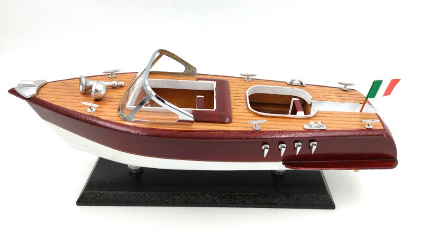 Model de șalupă Reeva din lemn 35x11x13 cm