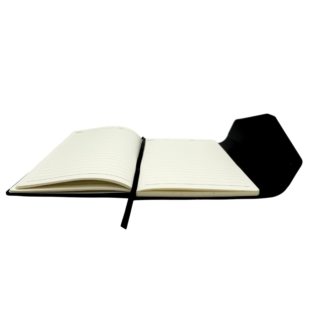 Set cadou elegant Premium – agendă A5 cu pix și pendrive 16GB în cutie – negru-auriu – EE9