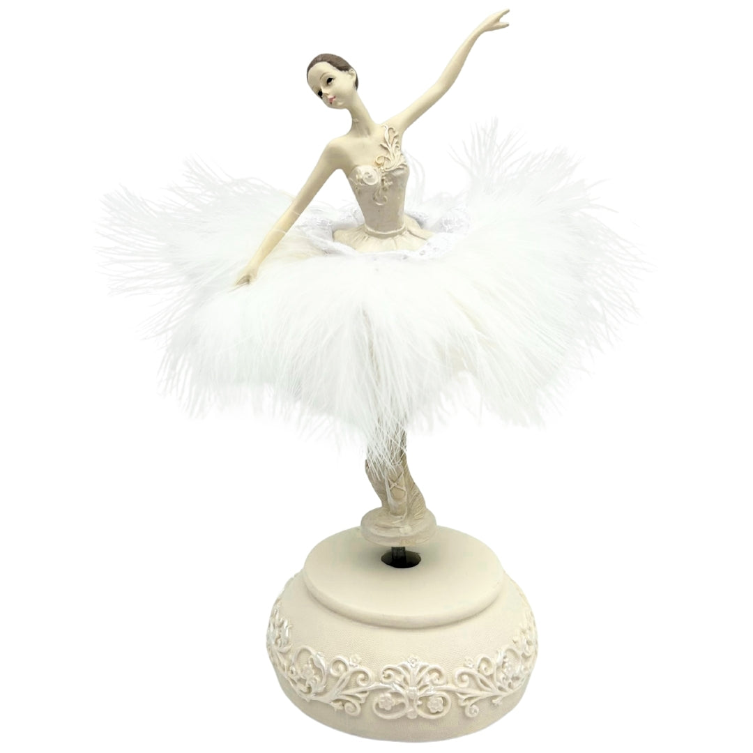 Cutie muzicală Balerina Regina Zăpezii mobilă 23,5 cm cu gravură