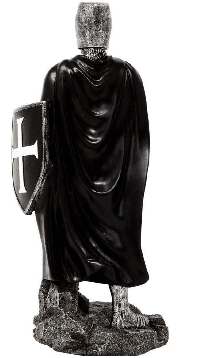 Rycerz Krzyżowiec z Poliresinu MC-23078 - Figurka 30cm z Możliwością Personalizacji Grawerem