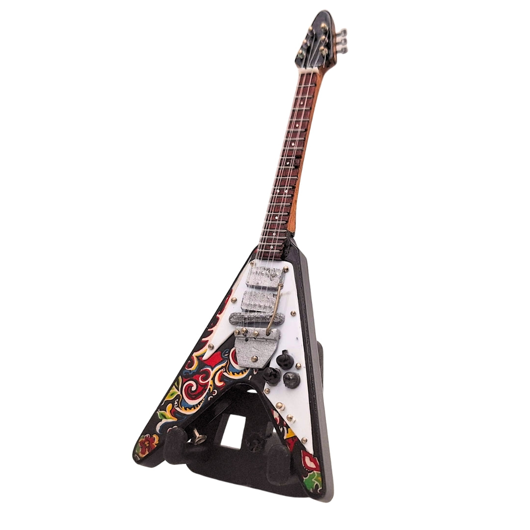 Mini chitară 15cm Jimmy Hendrix, cu posibilitate de personalizare prin gravură