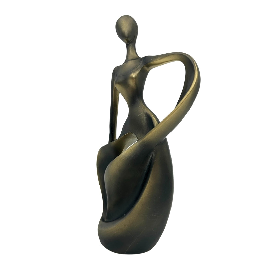 Figurină dansatoare în auriu antic 24cm, cu posibilitate de personalizare prin gravură