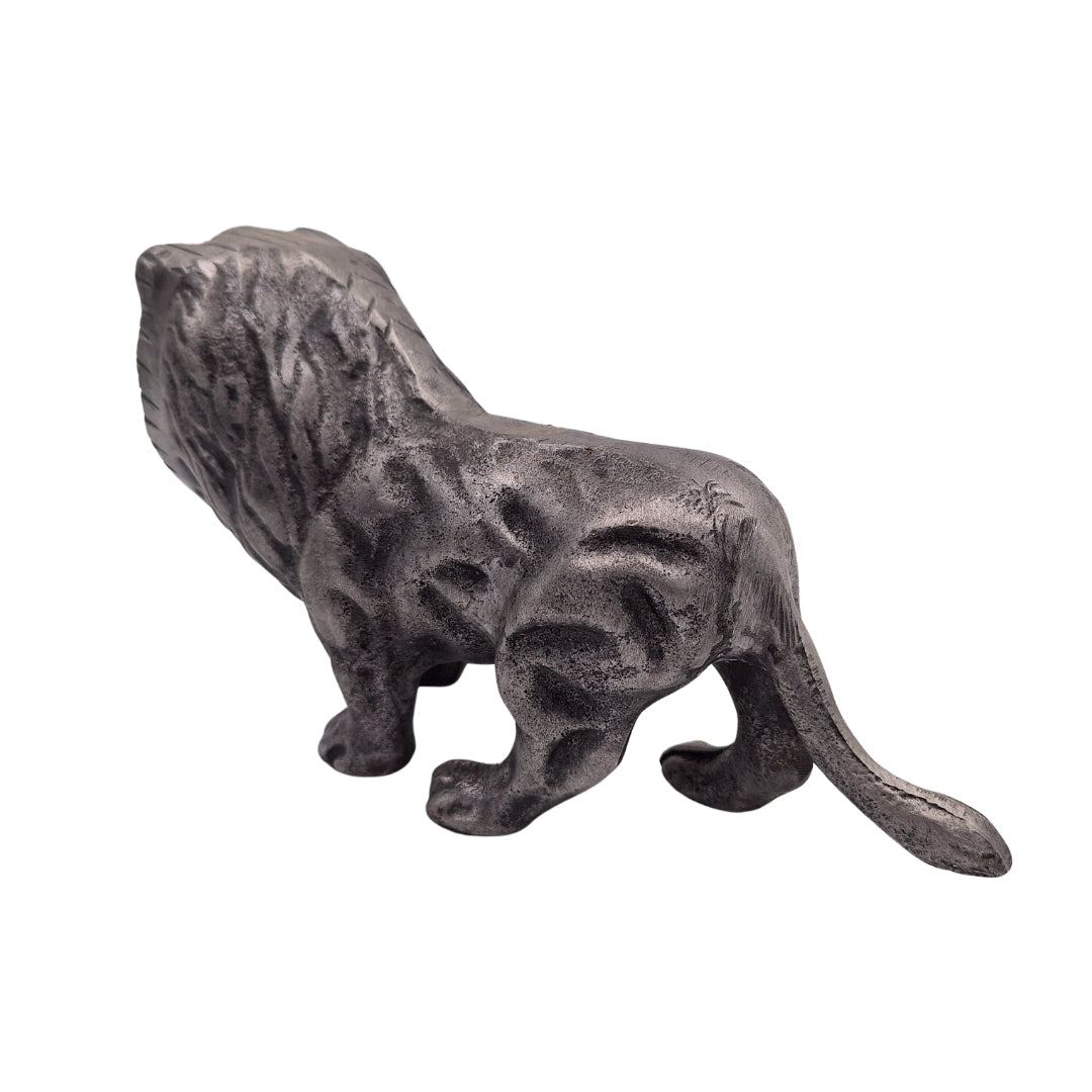 Figurină decorativă LEO din aluminiu de culoare argintie, gravură personalizată