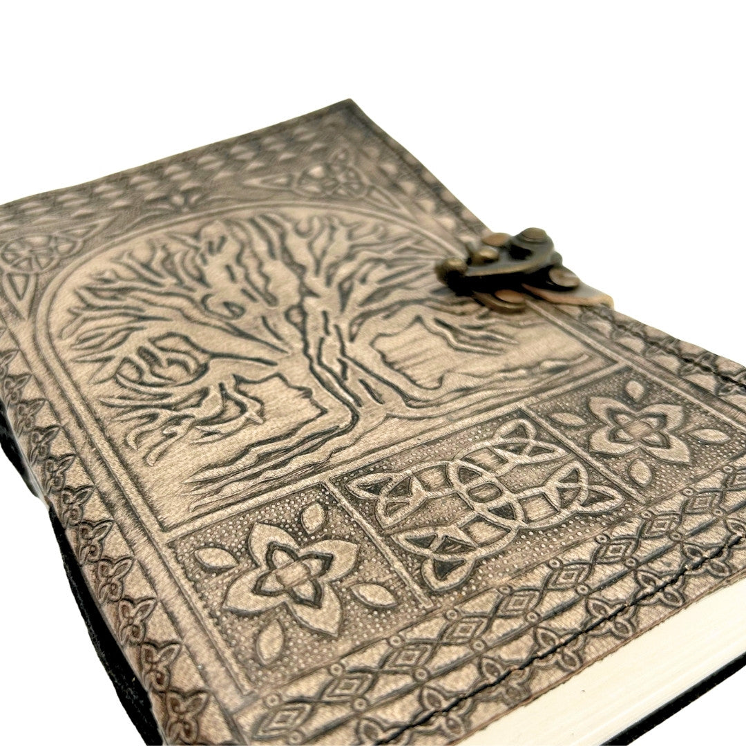 Jurnal din piele retro Arborele Vieții cu gravură