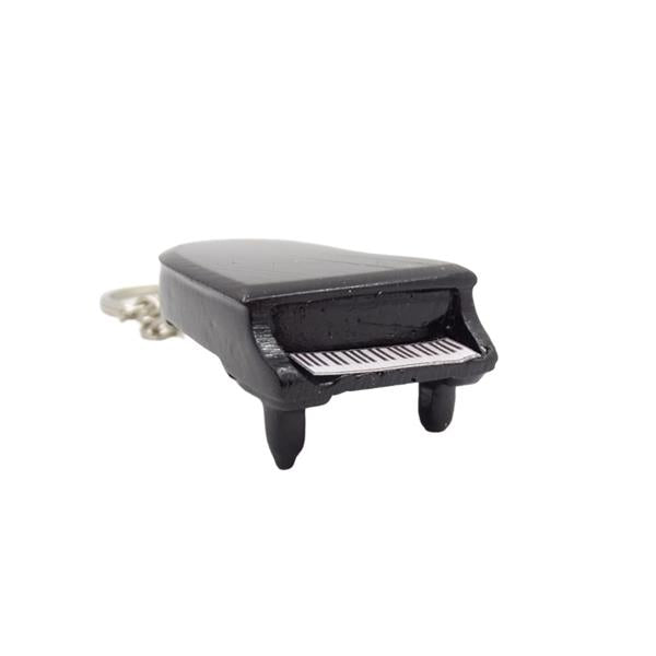 Breloc de colecție pian clasic ECK-0863 cu gravură personalizată – accesoriu elegant negru, cadou pentru iubitorii de muzică clasică și pianiști
