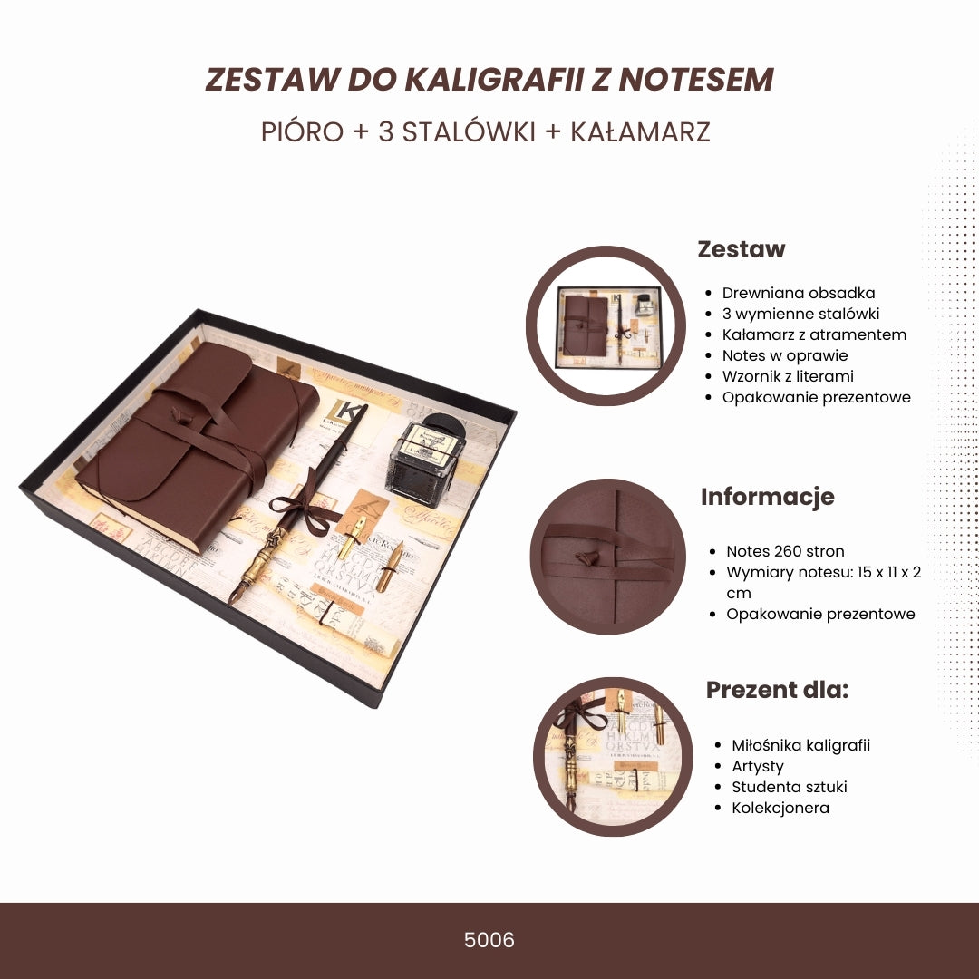 Set exclusivist de caligrafie cu carnețel
