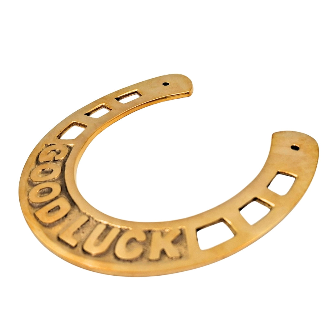 Potcoavă norocoasă din alamă 15 cm, cu posibilitate de gravare - cadou elegant pentru noroc