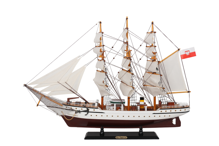 Model de velier Dar Pomorza 80cm, personalizabil prin gravură