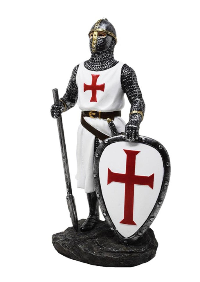 Figurină Cavaler Templier 18,5 cm din poliresină, cu posibilitate de personalizare prin gravură