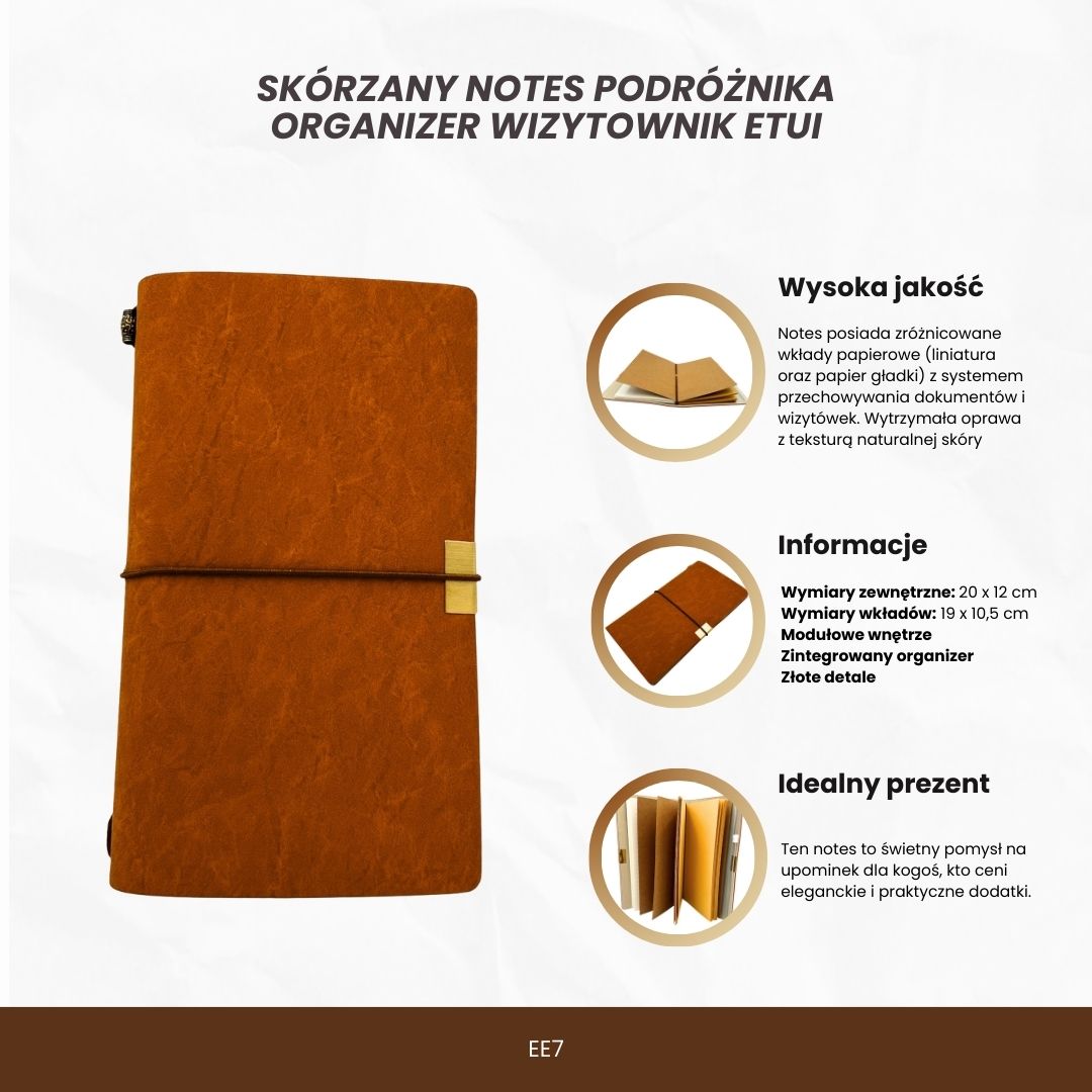 Carnet de călătorie din piele cu gravură personalizată