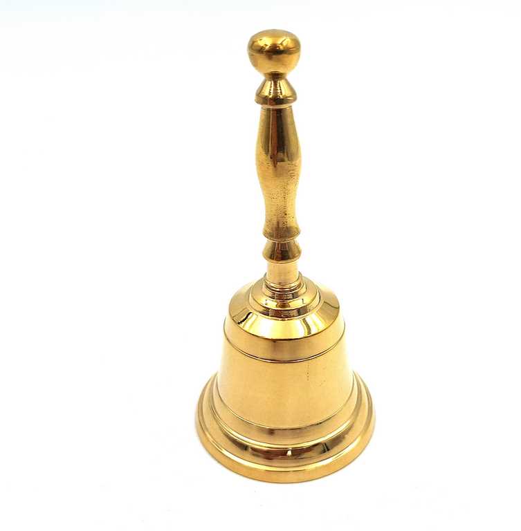 Clopoțel de mână din alamă 11,5 cm, cu posibilitate de personalizare prin gravură