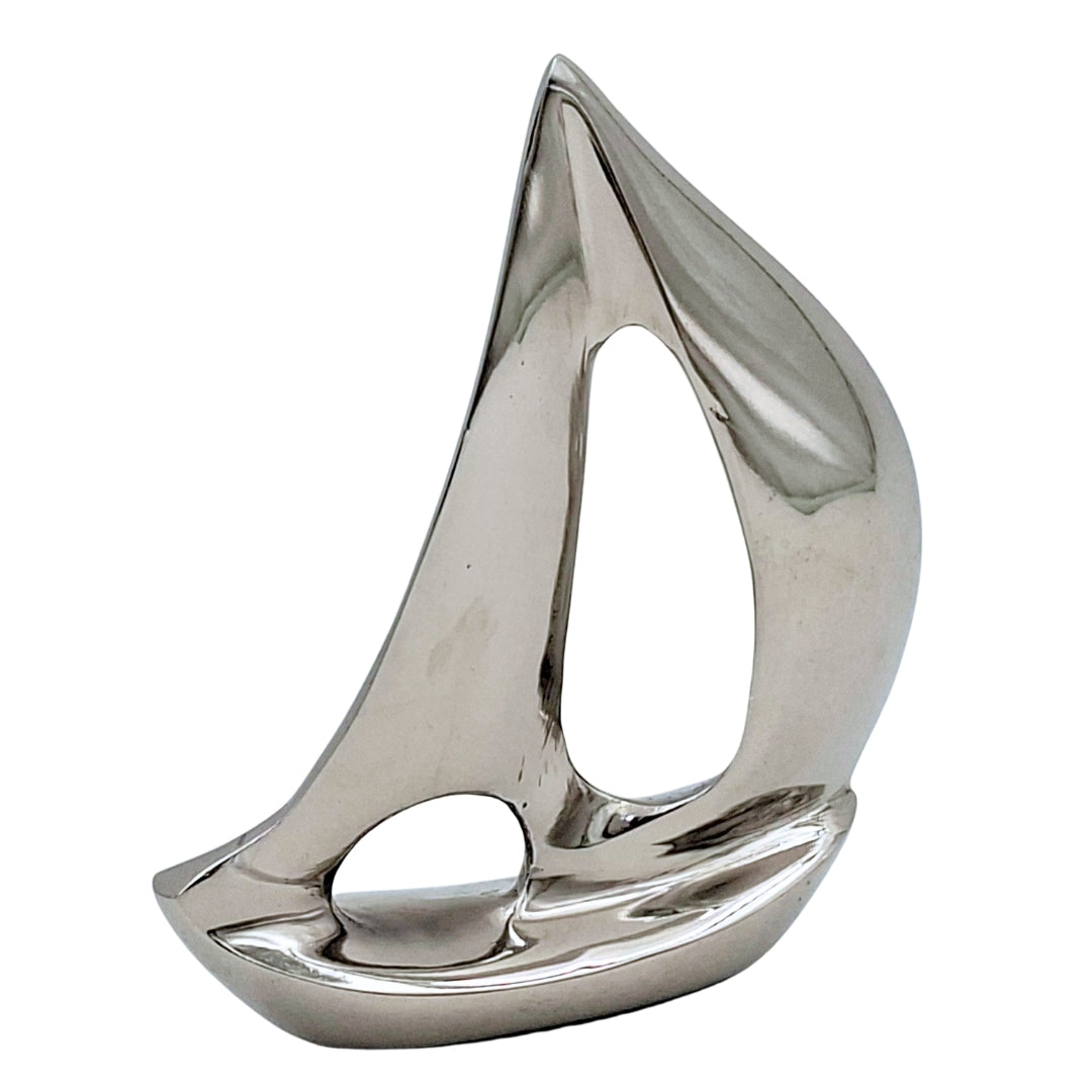 Iaht elegant argintiu din aluminiu 12,5 cm, cu posibilitate de gravare