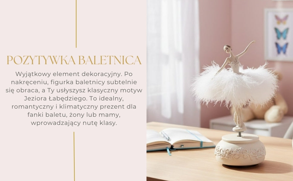 Cutie muzicală Balerina Regina Zăpezii mobilă 23,5 cm cu gravură