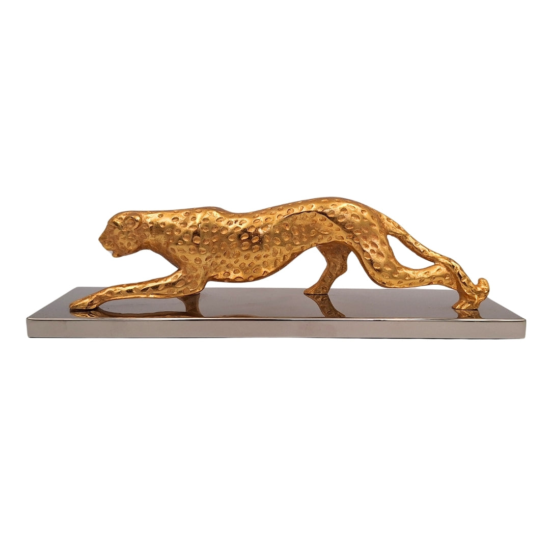 Figurină decorativă elegantă Leopard auriu 42cm Glamour Loft Cadou